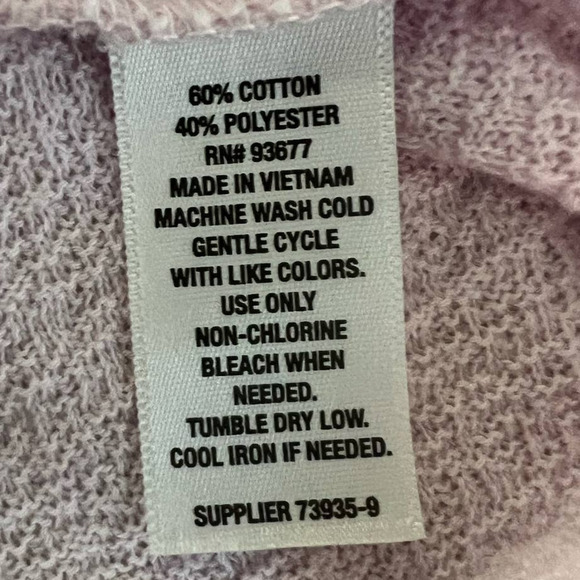 3/$27 Women's Ana Textured Top, Short  Cap Sleeves,  Lilac, size Small - Picture 7 of 9